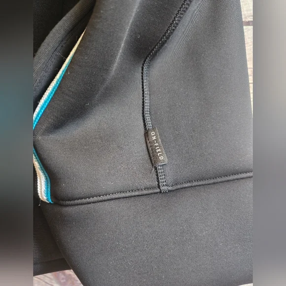 NIKE NFL JACKSONVILLE JAGUARS BLACK WITH TEAL LOGO HOODIE ON FIELD MENS SIZE XL